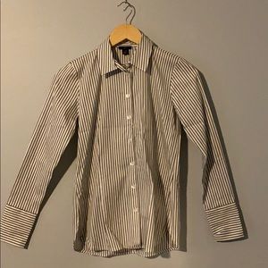 Ann Taylor Petite Stripped Button Up